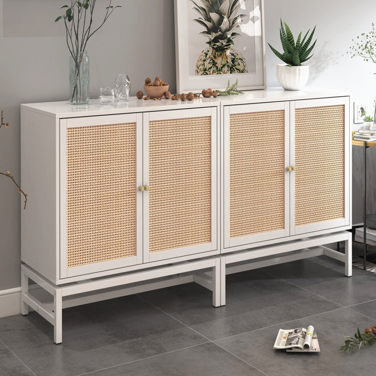 Credenza with store cane doors